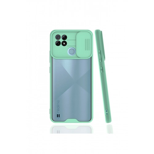 Newface Realme C21 Kılıf Platin Kamera Koruma Silikon - Açık Yeşil Newface Realme C21 Kılıf Platin Kamera Koruma Silikon - Açık Yeşil