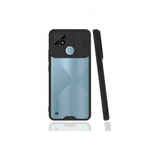 Newface Realme C21 Kılıf Platin Kamera Koruma Silikon - Siyah Newface Realme C21 Kılıf Platin Kamera Koruma Silikon - Siyah