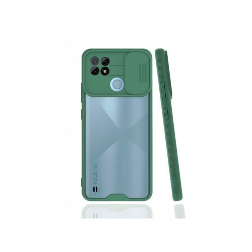 Newface Realme C21 Kılıf Platin Kamera Koruma Silikon - Yeşil Newface Realme C21 Kılıf Platin Kamera Koruma Silikon - Yeşil