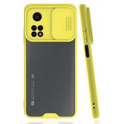 Newface Xiaomi Mi 10T Kılıf Platin Kamera Koruma Silikon - Sarı Newface Xiaomi Mi 10T Kılıf Platin Kamera Koruma Silikon - Sarı