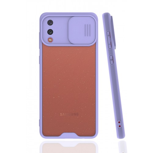 Newface Samsung Galaxy A02 Kılıf Platin Kamera Koruma Silikon - Lila Newface Samsung Galaxy A02 Kılıf Platin Kamera Koruma Silikon - Lila