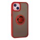Newface iPhone 13 Kılıf Montreal Yüzüklü Silikon Kapak - Kırmızı Newface iPhone 13 Kılıf Montreal Yüzüklü Silikon Kapak - Kırmızı