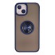 Newface iPhone 13 Kılıf Montreal Yüzüklü Silikon Kapak - Lacivert Newface iPhone 13 Kılıf Montreal Yüzüklü Silikon Kapak - Lacivert