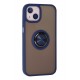 Newface iPhone 13 Kılıf Montreal Yüzüklü Silikon Kapak - Lacivert Newface iPhone 13 Kılıf Montreal Yüzüklü Silikon Kapak - Lacivert