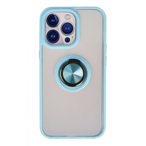 Newface iPhone 13 Pro Kılıf Montreal Yüzüklü Silikon Kapak - Buz Mavi Newface iPhone 13 Pro Kılıf Montreal Yüzüklü Silikon Kapak - Buz Mavi
