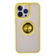 Newface iPhone 13 Pro Max Kılıf Montreal Yüzüklü Silikon Kapak - Sarı Newface iPhone 13 Pro Max Kılıf Montreal Yüzüklü Silikon Kapak - Sarı