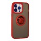 Newface iPhone 13 Pro Max Kılıf Montreal Yüzüklü Silikon Kapak - Kırmızı Newface iPhone 13 Pro Max Kılıf Montreal Yüzüklü Silikon Kapak - Kırmızı