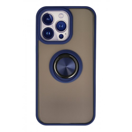 Newface iPhone 13 Pro Max Kılıf Montreal Yüzüklü Silikon Kapak - Lacivert Newface iPhone 13 Pro Max Kılıf Montreal Yüzüklü Silikon Kapak - Lacivert