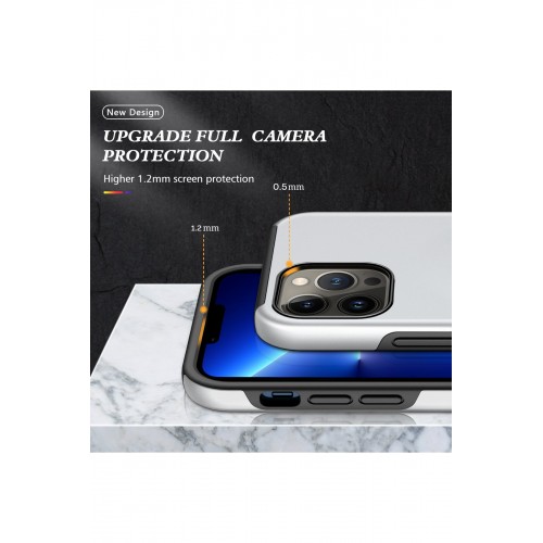 Newface iPhone 13 Pro Max Kılıf Elit Yüzüklü Kapak - Gümüş Newface iPhone 13 Pro Max Kılıf Elit Yüzüklü Kapak - Gümüş