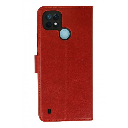 Newface Realme C21 Kılıf Trend S Plus Kapaklı Kılıf - Kırmızı Newface Realme C21 Kılıf Trend S Plus Kapaklı Kılıf - Kırmızı