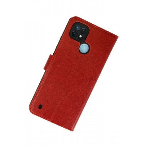 Newface Realme C21 Kılıf Trend S Plus Kapaklı Kılıf - Kırmızı Newface Realme C21 Kılıf Trend S Plus Kapaklı Kılıf - Kırmızı