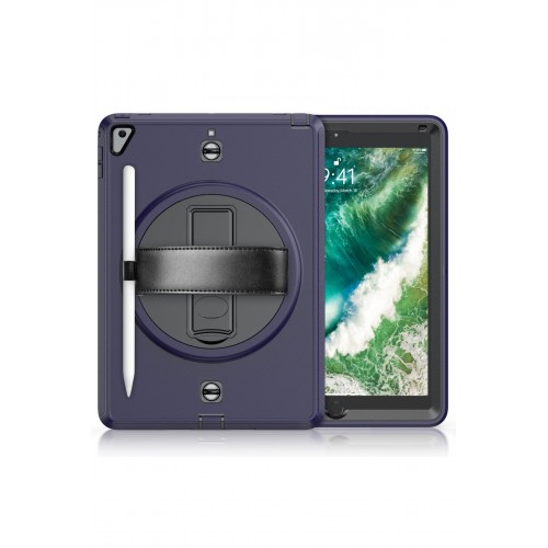 Newface iPad 9.7 (2018) Kılıf Strap-C Otterbox Tablet Kapak - Lacivert Newface iPad 9.7 (2018) Kılıf Strap-C Otterbox Tablet Kapak - Lacivert