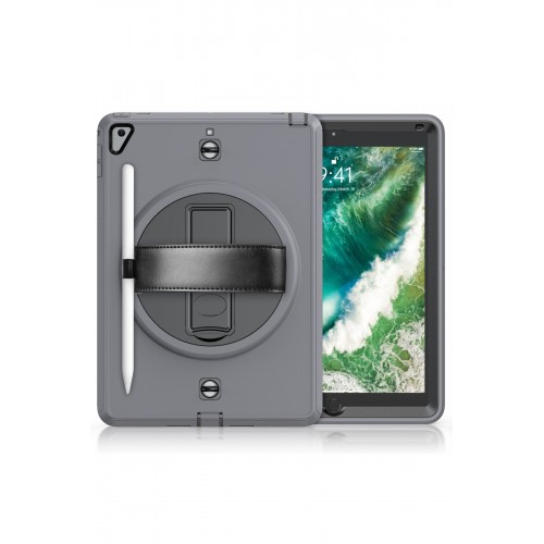 Newface iPad 9.7 (2018) Kılıf Strap-C Otterbox Tablet Kapak - Gri Newface iPad 9.7 (2018) Kılıf Strap-C Otterbox Tablet Kapak - Gri
