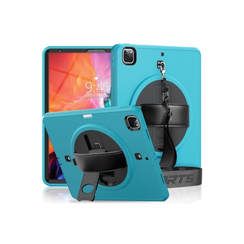 Newface iPad Pro 12.9 (2020) Kılıf Strap-C Otterbox Tablet Kapak - Mavi Newface iPad Pro 12.9 (2020) Kılıf Strap-C Otterbox Tablet Kapak - Mavi