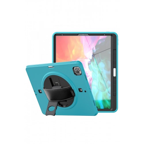 Newface iPad Pro 12.9 (2020) Kılıf Strap-C Otterbox Tablet Kapak - Mavi Newface iPad Pro 12.9 (2020) Kılıf Strap-C Otterbox Tablet Kapak - Mavi