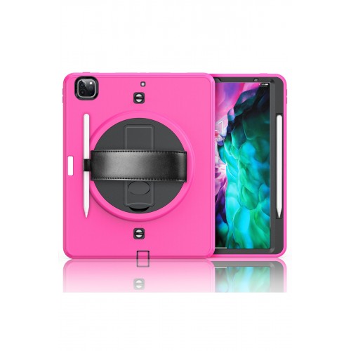 Newface iPad Pro 12.9 (2020) Kılıf Strap-C Otterbox Tablet Kapak - Pembe Newface iPad Pro 12.9 (2020) Kılıf Strap-C Otterbox Tablet Kapak - Pembe