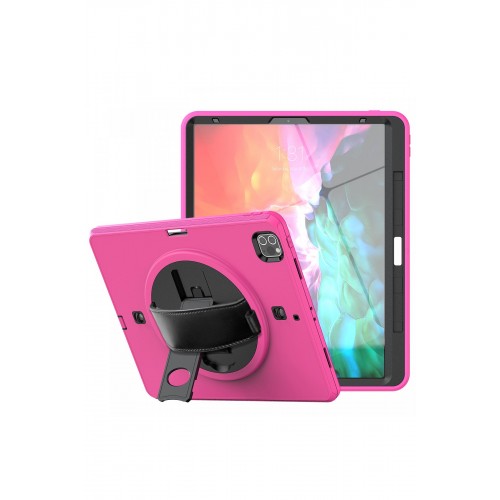 Newface iPad Pro 12.9 (2020) Kılıf Strap-C Otterbox Tablet Kapak - Pembe Newface iPad Pro 12.9 (2020) Kılıf Strap-C Otterbox Tablet Kapak - Pembe