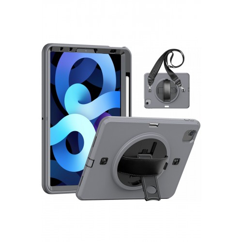 Newface iPad Air 4 10.9 Kılıf Strap-C Otterbox Tablet Kapak - Gri Newface iPad Air 4 10.9 Kılıf Strap-C Otterbox Tablet Kapak - Gri