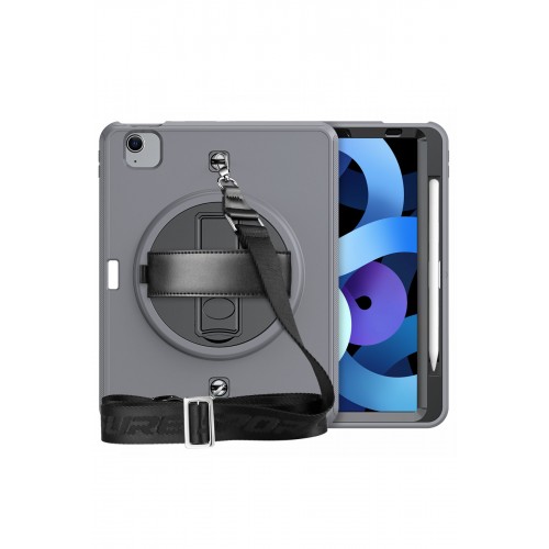 Newface iPad Air 4 10.9 Kılıf Strap-C Otterbox Tablet Kapak - Gri Newface iPad Air 4 10.9 Kılıf Strap-C Otterbox Tablet Kapak - Gri