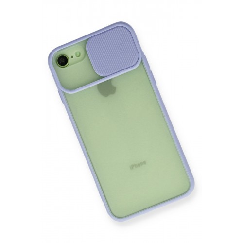 Newface iPhone SE 2020 Kılıf Palm Buzlu Kamera Sürgülü Silikon - Lila Newface iPhone SE 2020 Kılıf Palm Buzlu Kamera Sürgülü Silikon - Lila