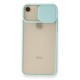 Newface iPhone SE 2020 Kılıf Palm Buzlu Kamera Sürgülü Silikon - Turkuaz Newface iPhone SE 2020 Kılıf Palm Buzlu Kamera Sürgülü Silikon - Turkuaz