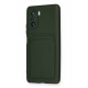 Newface Xiaomi Mi 11i Kılıf Kelvin Kartvizitli Silikon - Koyu Yeşil Newface Xiaomi Mi 11i Kılıf Kelvin Kartvizitli Silikon - Koyu Yeşil