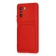 Newface Xiaomi Redmi K40 Kılıf Kelvin Kartvizitli Silikon - Kırmızı Newface Xiaomi Redmi K40 Kılıf Kelvin Kartvizitli Silikon - Kırmızı