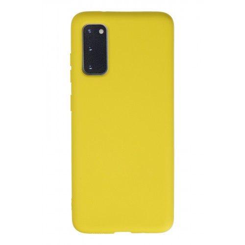 Newface Samsung Galaxy S20 Kılıf Nano içi Kadife Silikon - Sarı Newface Samsung Galaxy S20 Kılıf Nano içi Kadife Silikon - Sarı