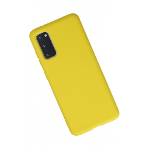 Newface Samsung Galaxy S20 Kılıf Nano içi Kadife Silikon - Sarı Newface Samsung Galaxy S20 Kılıf Nano içi Kadife Silikon - Sarı