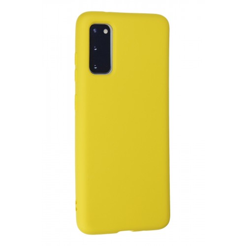 Newface Samsung Galaxy S20 Kılıf Nano içi Kadife Silikon - Sarı Newface Samsung Galaxy S20 Kılıf Nano içi Kadife Silikon - Sarı