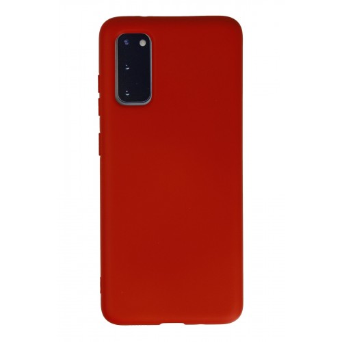 Newface Samsung Galaxy S20 Kılıf Nano içi Kadife Silikon - Kırmızı Newface Samsung Galaxy S20 Kılıf Nano içi Kadife Silikon - Kırmızı