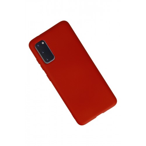 Newface Samsung Galaxy S20 Kılıf Nano içi Kadife Silikon - Kırmızı Newface Samsung Galaxy S20 Kılıf Nano içi Kadife Silikon - Kırmızı