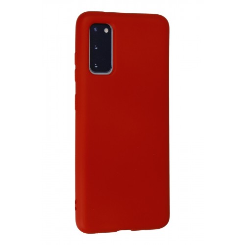 Newface Samsung Galaxy S20 Kılıf Nano içi Kadife Silikon - Kırmızı Newface Samsung Galaxy S20 Kılıf Nano içi Kadife Silikon - Kırmızı