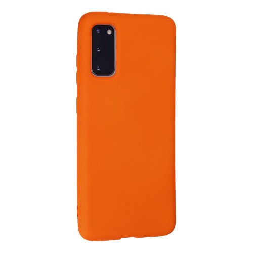 Newface Samsung Galaxy S20 Kılıf Nano içi Kadife Silikon - Turuncu Newface Samsung Galaxy S20 Kılıf Nano içi Kadife Silikon - Turuncu