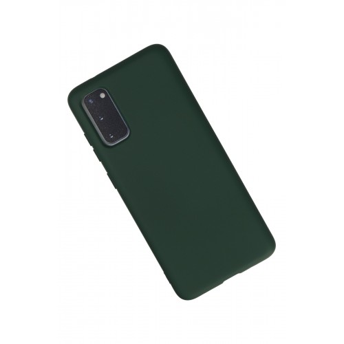 Newface Samsung Galaxy S20 Kılıf Nano içi Kadife Silikon - Koyu Yeşil Newface Samsung Galaxy S20 Kılıf Nano içi Kadife Silikon - Koyu Yeşil