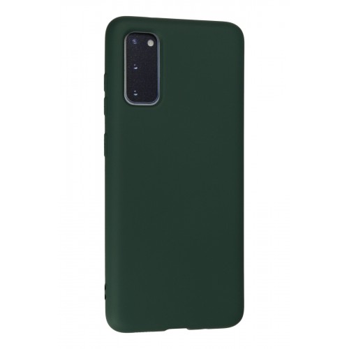 Newface Samsung Galaxy S20 Kılıf Nano içi Kadife Silikon - Koyu Yeşil Newface Samsung Galaxy S20 Kılıf Nano içi Kadife Silikon - Koyu Yeşil