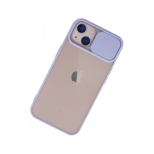 Newface iPhone 13 Kılıf Palm Buzlu Kamera Sürgülü Silikon - Lila Newface iPhone 13 Kılıf Palm Buzlu Kamera Sürgülü Silikon - Lila