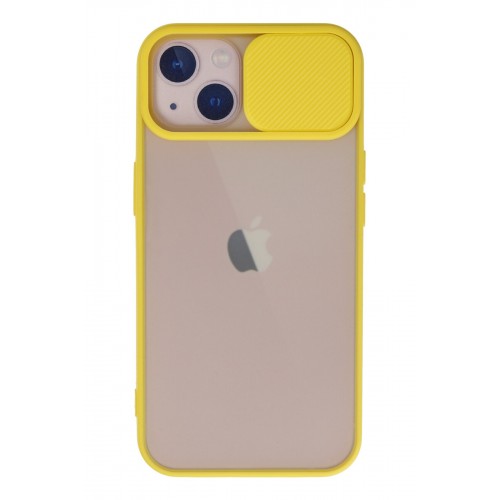Newface iPhone 13 Kılıf Palm Buzlu Kamera Sürgülü Silikon - Sarı Newface iPhone 13 Kılıf Palm Buzlu Kamera Sürgülü Silikon - Sarı