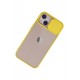 Newface iPhone 13 Kılıf Palm Buzlu Kamera Sürgülü Silikon - Sarı Newface iPhone 13 Kılıf Palm Buzlu Kamera Sürgülü Silikon - Sarı