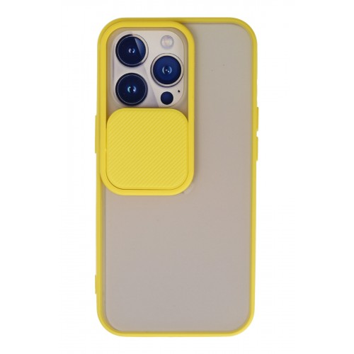 Newface iPhone 13 Pro Kılıf Palm Buzlu Kamera Sürgülü Silikon - Sarı Newface iPhone 13 Pro Kılıf Palm Buzlu Kamera Sürgülü Silikon - Sarı