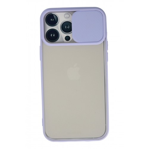 Newface iPhone 13 Pro Max Kılıf Palm Buzlu Kamera Sürgülü Silikon - Lila Newface iPhone 13 Pro Max Kılıf Palm Buzlu Kamera Sürgülü Silikon - Lila