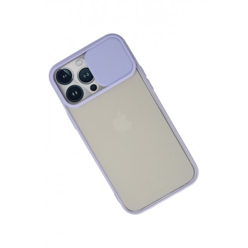 Newface iPhone 13 Pro Max Kılıf Palm Buzlu Kamera Sürgülü Silikon - Lila Newface iPhone 13 Pro Max Kılıf Palm Buzlu Kamera Sürgülü Silikon - Lila
