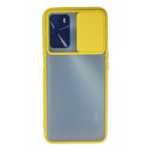 Newface Oppo A16 Kılıf Palm Buzlu Kamera Sürgülü Silikon - Sarı Newface Oppo A16 Kılıf Palm Buzlu Kamera Sürgülü Silikon - Sarı