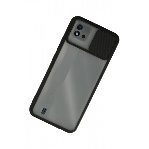 Newface Realme C11 2021 Kılıf Palm Buzlu Kamera Sürgülü Silikon - Siyah Newface Realme C11 2021 Kılıf Palm Buzlu Kamera Sürgülü Silikon - Siyah