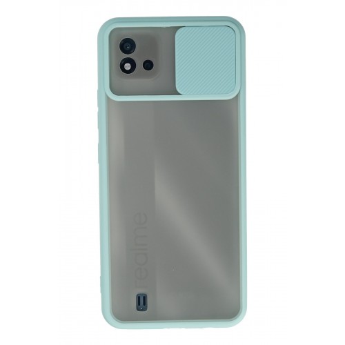 Newface Realme C11 2021 Kılıf Palm Buzlu Kamera Sürgülü Silikon - Turkuaz Newface Realme C11 2021 Kılıf Palm Buzlu Kamera Sürgülü Silikon - Turkuaz