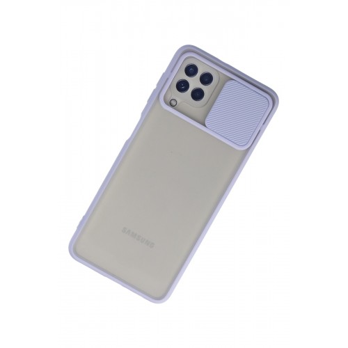 Newface Samsung Galaxy A22 Kılıf Palm Buzlu Kamera Sürgülü Silikon - Lila Newface Samsung Galaxy A22 Kılıf Palm Buzlu Kamera Sürgülü Silikon - Lila