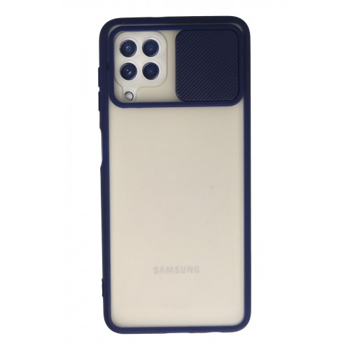Newface Samsung Galaxy A22 Kılıf Palm Buzlu Kamera Sürgülü Silikon - Lacivert Newface Samsung Galaxy A22 Kılıf Palm Buzlu Kamera Sürgülü Silikon - Lacivert