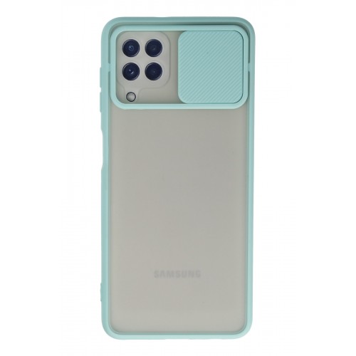 Newface Samsung Galaxy A22 Kılıf Palm Buzlu Kamera Sürgülü Silikon - Turkuaz Newface Samsung Galaxy A22 Kılıf Palm Buzlu Kamera Sürgülü Silikon - Turkuaz