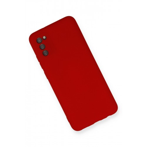 Newface Samsung Galaxy A03S Kılıf Nano içi Kadife Silikon - Kırmızı Newface Samsung Galaxy A03S Kılıf Nano içi Kadife Silikon - Kırmızı