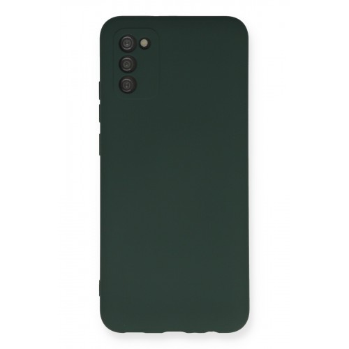 Newface Samsung Galaxy A03S Kılıf Nano içi Kadife Silikon - Koyu Yeşil Newface Samsung Galaxy A03S Kılıf Nano içi Kadife Silikon - Koyu Yeşil